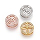 Brass Micro Pave Cubic Zirconia Slide Charms ZIRC-F094-35-RS-1