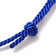 Fabricación de pulsera de cordón de nailon trenzado ajustable AJEW-JB00757-M-3