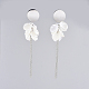 Arete colgante de perlas de imitación acrílicas EJEW-JE03611-01-1