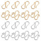 UNICRAFTALE About 80Pcs M and S Shape Clasps 304 Stainless Steel Hook Clasps 2 Colors Clasp Connectors for DIY Necklaces Jewelry Making STAS-UN0024-07-5