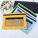 GORGECRAFT 5 Colors Binder Fabric Double Pocket Zipper Mesh Window 3 Ring Case Bags Organizer for Home Office Supplies Makeup Travel Accessories Black Yellow AJEW-GF0008-24-4