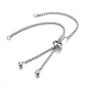 Danlingjewelry ajustable 304 fabricación de brazaletes de acero inoxidable STAS-DL0001-05-1