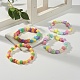 Bracelet extensible en perles acryliques couleur bonbon pour enfant BJEW-JB07238-3