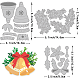 Benecreat 3 pz stencil per fustelle per campana di Natale DIY-WH0309-1256-2