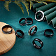 Unicraftale 10 pz anello in canna di fucile con nucleo vuoto misura 8 anello in acciaio inossidabile per intarsio anelli vuoti rotondi scanalati con sacchetti di velluto per la creazione di gioielli 17.9 mm STAS-UN0039-22E-2