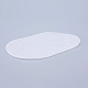 プラスチックメッシュキャンバスシート  刺繍用  アクリル毛糸クラフト  ニットとかぎ針編みのプロジェクト  オーバル  ホワイト  20.2x12.6x0.15cm  穴：4x4mm DIY-M007-13-2