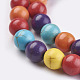 1 Strand Synthetic Turquoise Round Beads Strands X-TURQ-D039-M-3