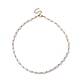 Halsketten mit ovalen Perlen aus natürlicher Muschel NJEW-JN04626-4