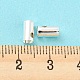 ラックメッキ真鍮ビーズ  コラム  銀  6.8x3.7mm  穴：1.6mm. KK-H449-11S-4