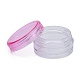 3g psプラスチック空ポータブルフェイシャルクリームジャー  詰め替え化粧品容器  ねじ蓋付き  濃いピンク  2.9x1.6cm  容量：3g MRMJ-WH0020-01B-2