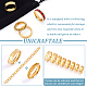 UNICRAFTALE 16pcs Golden Blank Core Ring 8 Sizes Stainless Steel Grooved Ring with Velvet Pouches Round Empty Ring for Inlay Ring Jewelry Band Making and Gift Size 5-14 RJEW-UN0002-37-4