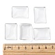 Cabuchones de vidrio rectángulo transparente GGLA-R025-25x18-5