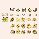 50 Stück dekorative Aufkleber für Haustiere mit Schmetterlingen und Blumen PW-WG67702-05-1