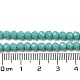 不透明ガラスビーズスタンド  ファセット（32ファセット）  ラウンド  ターコイズ  4mm  穴：0.7mm  約94~93個/連  14.17''~14.37''（36~36.5センチメートル） EGLA-A035-P4mm-D12-4