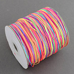 1mm Chinese Knot Macrame Rattail Jewelry Thread Round Nylon Cords, Colorful, 1mm, about 328.08 yards(300m)/roll