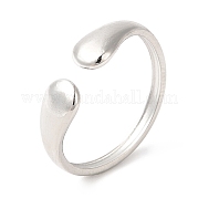 Ion Plating(IP) 201 Stainless Steel Open Cuff Ring RJEW-E063-44P