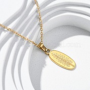 Овальные подвески с сосной из нержавеющей стали 304 NJEW-H059-24G