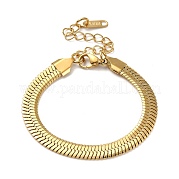 Placage ionique (ip) 304 bracelet chaîne à chevrons en acier inoxydable pour hommes femmes BJEW-E058-01E-G
