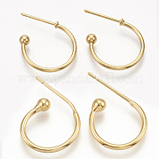 Brass Stud Earring Findings KK-T020-105G