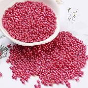 Непрозрачные цветные стеклянные бусины SEED-A033-06H