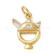 Латунные подвески-десерты с микропаве из кубического циркония KK-P308-63G