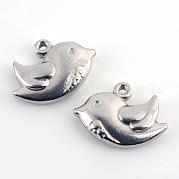 201 Stainless Steel Pigeon Charms STAS-Q192-76