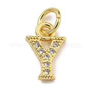 Буквица из латуни с подвесками из кубического циркония KK-Q814-26Y-G