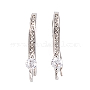 Стойки обшивки латунь кубический цирконий серьги крючки KK-S374-05P-06
