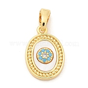 Подвески из латуни с микропаве из циркония KK-M303-01G-06