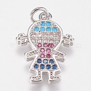 Латунные микро проложить кубического циркония подвески KK-I614-062P