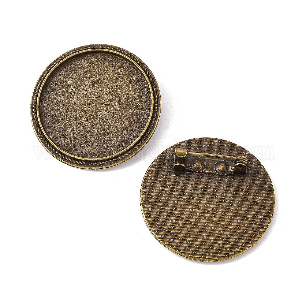 Kit De 40 Supports Pour Pendentifs En Acier Inoxydable KEQAR - Cabochons Ronds 12 Mm, Pour Bijoux DIY, Résine, Photos