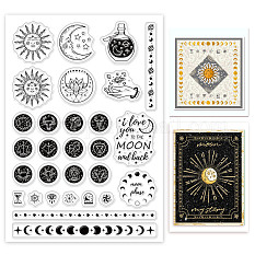 GLOBLELAND Celestial Clear Stamps Constellation Astrological Signs Silicone Clear Stamp Seals for Cards Making DIY Scrapbooking Photo Journal Album Decoration DIY-WH0167-56-1130