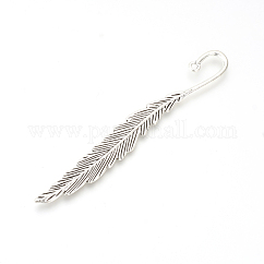 Segnalibri in lega di stile tibetano, pelle,  cadmio& piombo libero, argento antico, 115x14.5x3mm, Foro: 2.5 mm, circa 95pcs/1000g