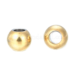 Ionenplattierung (IP) 202 Edelstahl-Unterlegscheibe-Abstandsperlen, golden, 5x4 mm, Bohrung: 2 mm