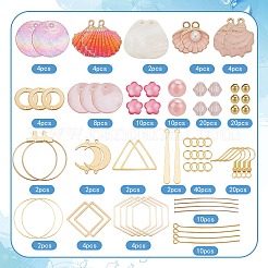 DIY-Set zur Herstellung von Ohrhängern aus natürlichen Muscheln&nbsp;DIY-SC0025-80