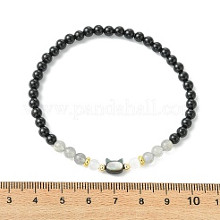 Bracelet extensible en perles de sélénite naturelle&nbsp;BJEW-JB13830