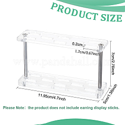 Organizer-Ständer für Ohrring-Anprobestäbe aus transparentem Acryl&nbsp;EDIS-WH0030-35