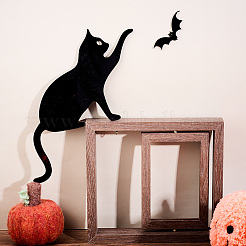 Katze & Fledermaus Acryl-Türaufsatz&nbsp;AJEW-WH0596-009