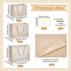 20 Stück Geschenktüten aus Papier in 3 verschiedenen Ausführungen mit goldfarbenem Polyesterband&nbsp;ABAG-WA0001-36C