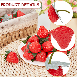 Fragola simulata in plastica pvc&nbsp;DJEW-CN0001-49