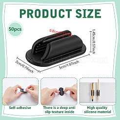 50 clip de silicona autoadhesivo para bolígrafo&nbsp;DIY-GA0010-21B