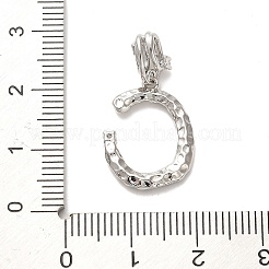 Ciondoli pendenti europei in ottone placcato a cremagliera con micro pavé di zirconi cubici&nbsp;KK-L210-015P-C