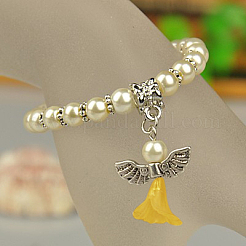 Schönen Hochzeitskleid Engel Armbänder für Kinder&nbsp;BJEW-JB00727-11