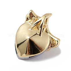 Véritable 18k plaqué or placage en laiton micro pave clair pendentifs en zircone cubique&nbsp;KK-C015-24G-09