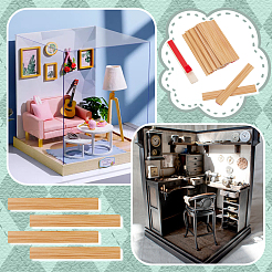 20 Stück Holzblatt-Miniatur-Ornamente&nbsp;DIY-WH0661-57C