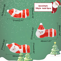 6 pièces support de baguettes en porcelaine de style 3&nbsp;DJEW-FG0001-25