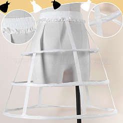Enagua de poliéster y acero con 3 aro&nbsp;DIY-WH0899-819B