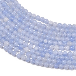 Hilos de cuentas de ágata sintéticas teñidas de color azul&nbsp;GG-CBA0389-A02-2mm