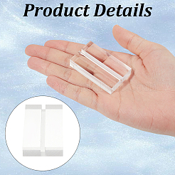 10 soporte rectangular para tarjetas de identificación de acrílico.&nbsp;AJEW-GF0015-02