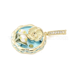 Pendentifs d'émail en laiton &nbsp;KK-F886-03G-05